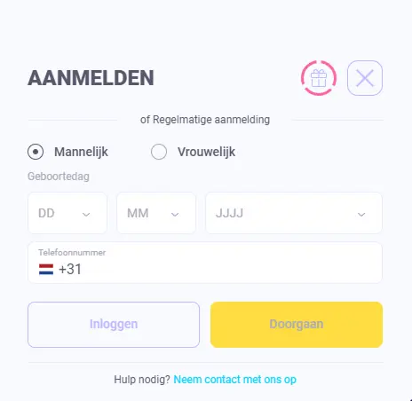 IgoBet Casino Registratie